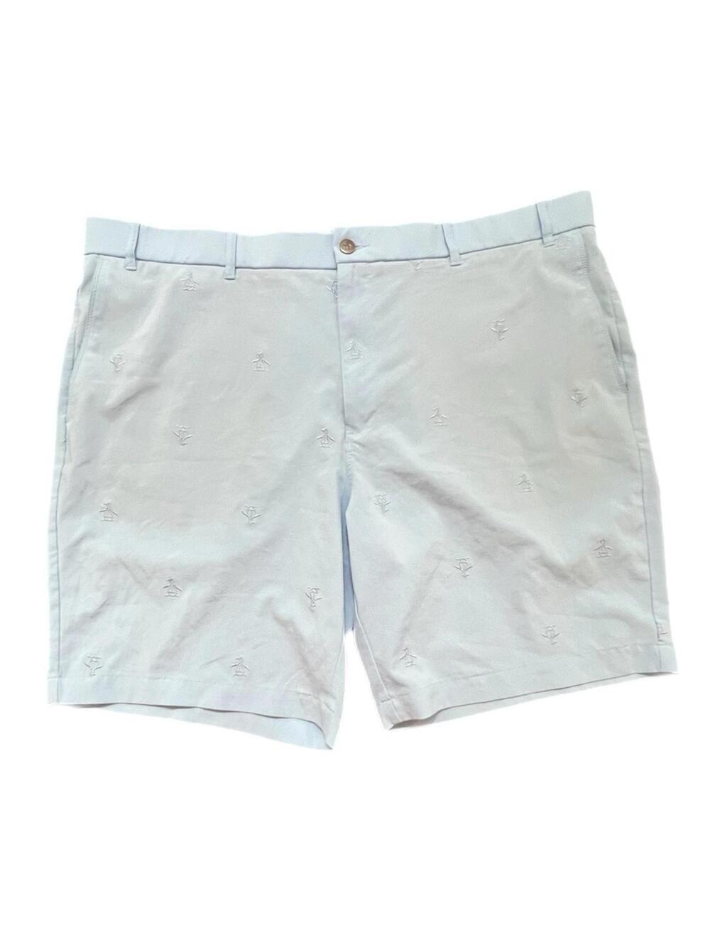 Original Penguin Light Blue Flat Front 9” Shorts - 42